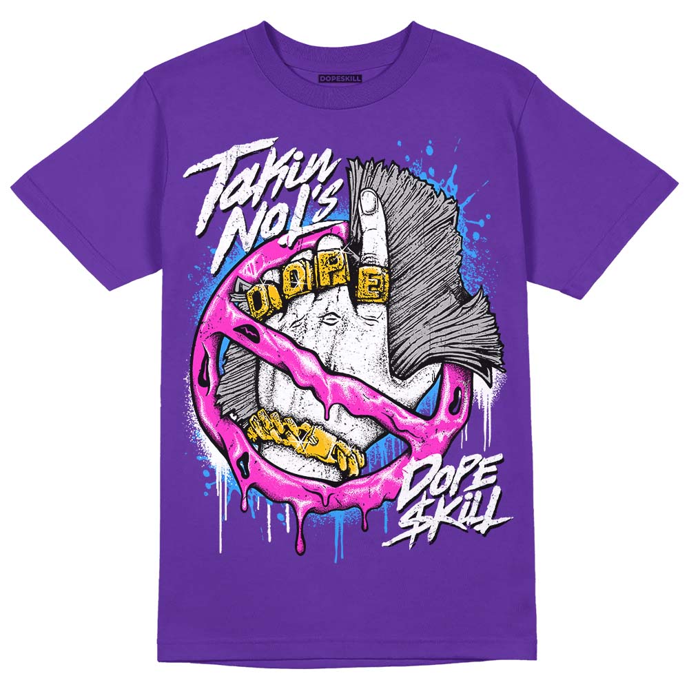 Dunk Purple Championship Court White DopeSkill Purple T-shirt Takin No L's Graphic