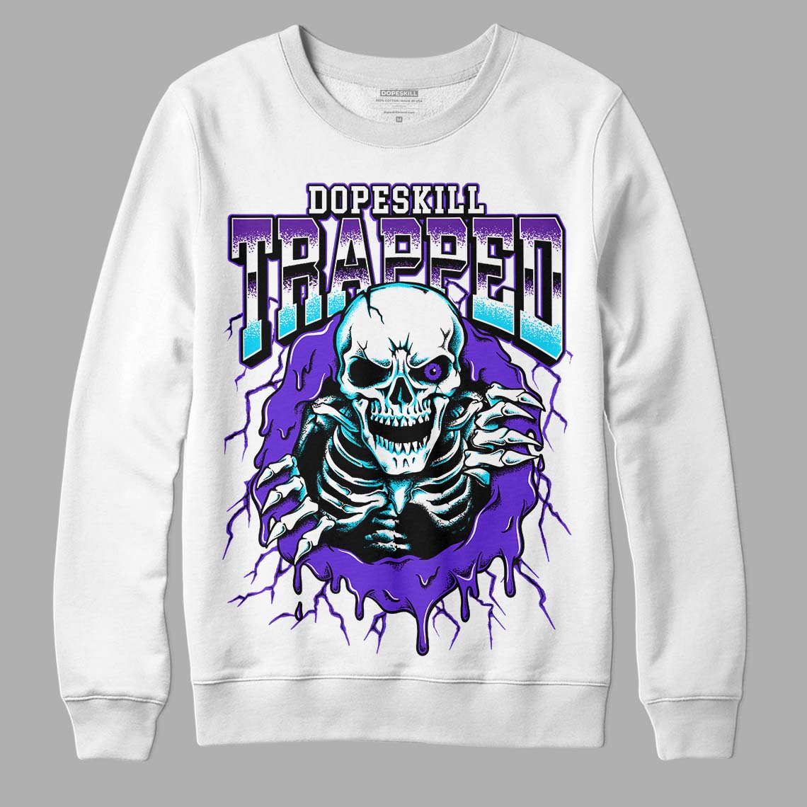 Aqua 6s DopeSkill Sweatshirt Trapped Halloween Graphic