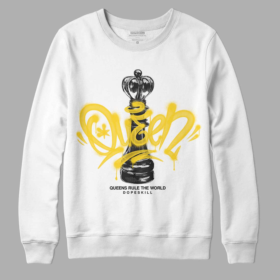 Black Tour Yellow AJ 4 Thunder DopeSkill Sweatshirt Queen Chess Graphic