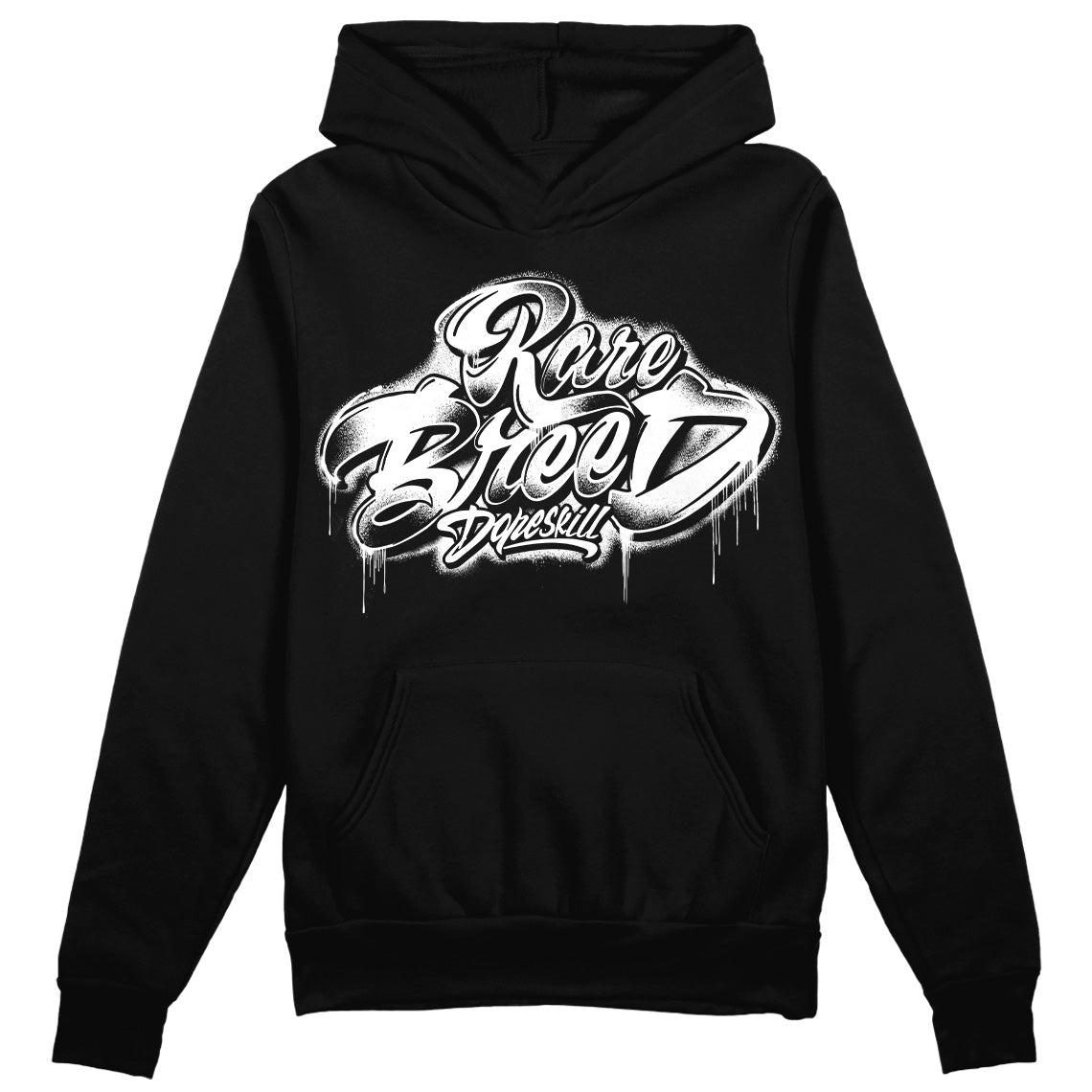 85 Black White 1s DopeSkill Hoodie Sweatshirt Rare Breed Type Graphic