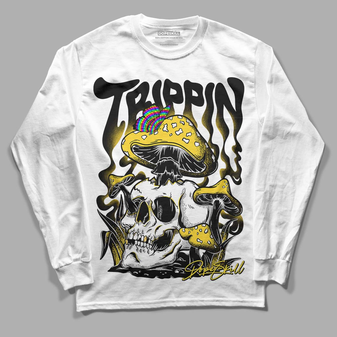 Black Tour Yellow AJ 4 Thunder DopeSkill Long Sleeve T-Shirt Trippin Graphic