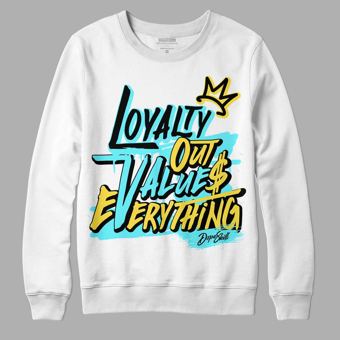 Aqua 5s DopeSkill Sweatshirt LOVE Graphic