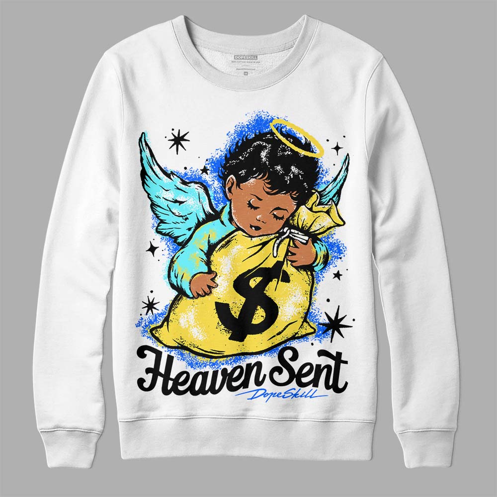 Aqua 5s DopeSkill Sweatshirt Heaven Sent Graphic