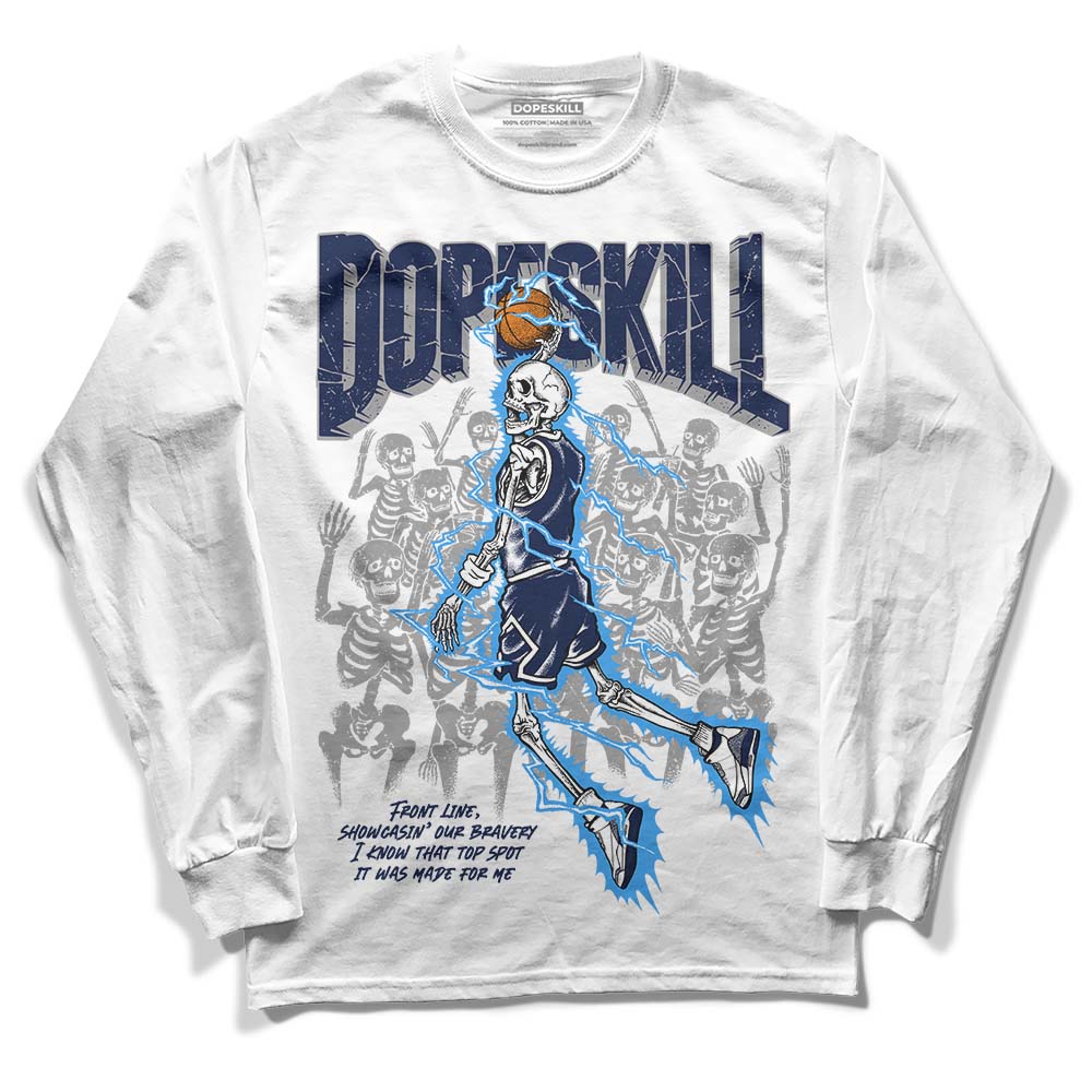 AJ Spizike White Obsidian DopeSkill Long Sleeve T-Shirt Thunder Dunk Graphic