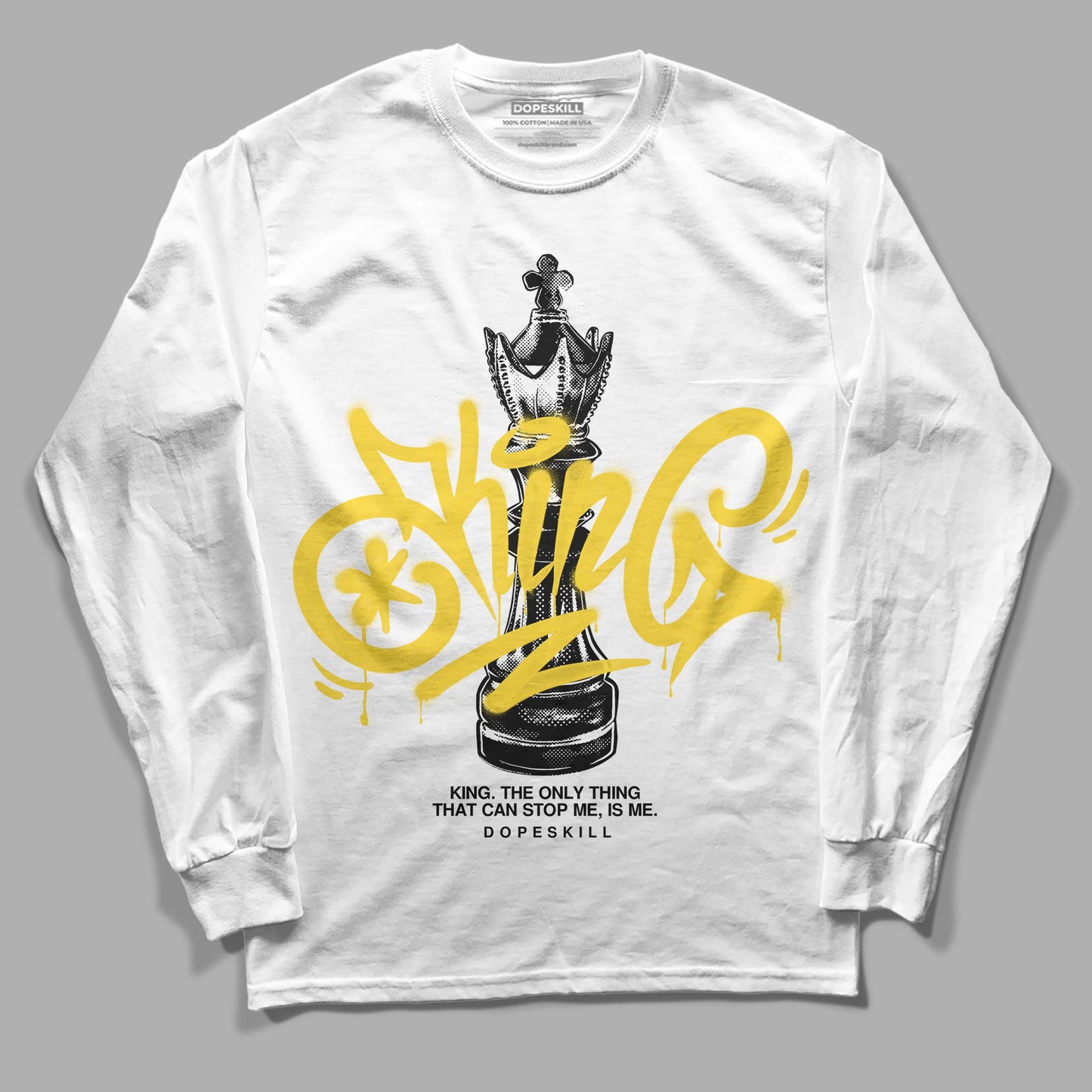 Black Tour Yellow AJ 4 Thunder DopeSkill Long Sleeve T-Shirt King Chess Graphic