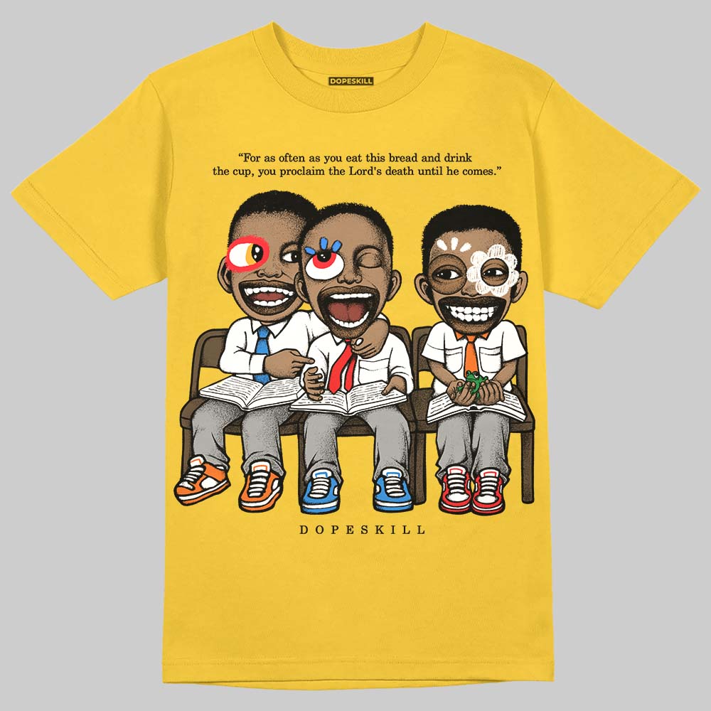 Black Tour Yellow AJ 4 DopeSkill T-Shirt First Sunday Graphic
