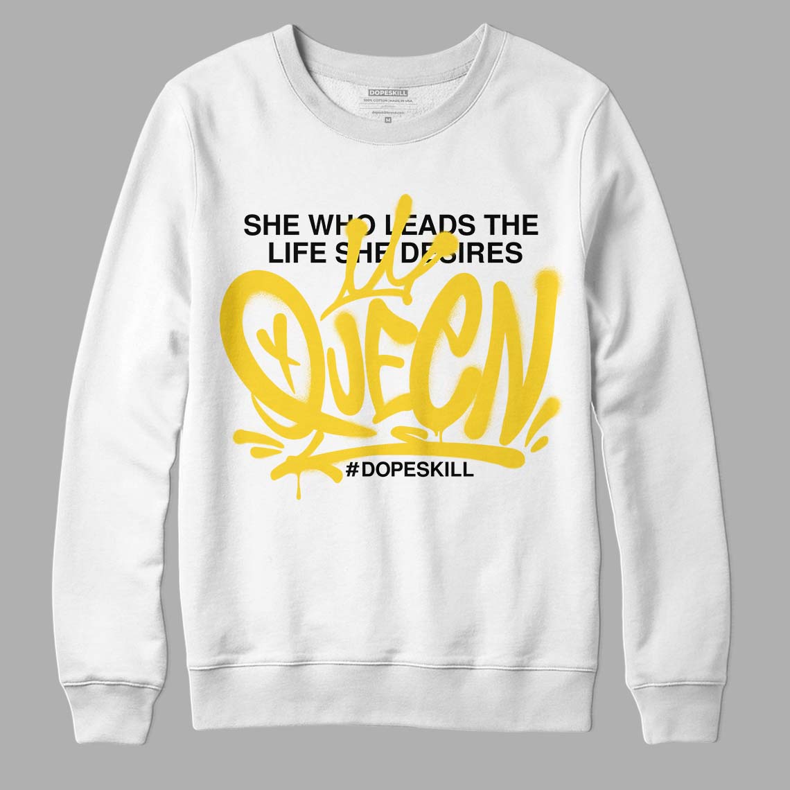 Black Tour Yellow AJ 4 Thunder DopeSkill Sweatshirt Queen Graphic