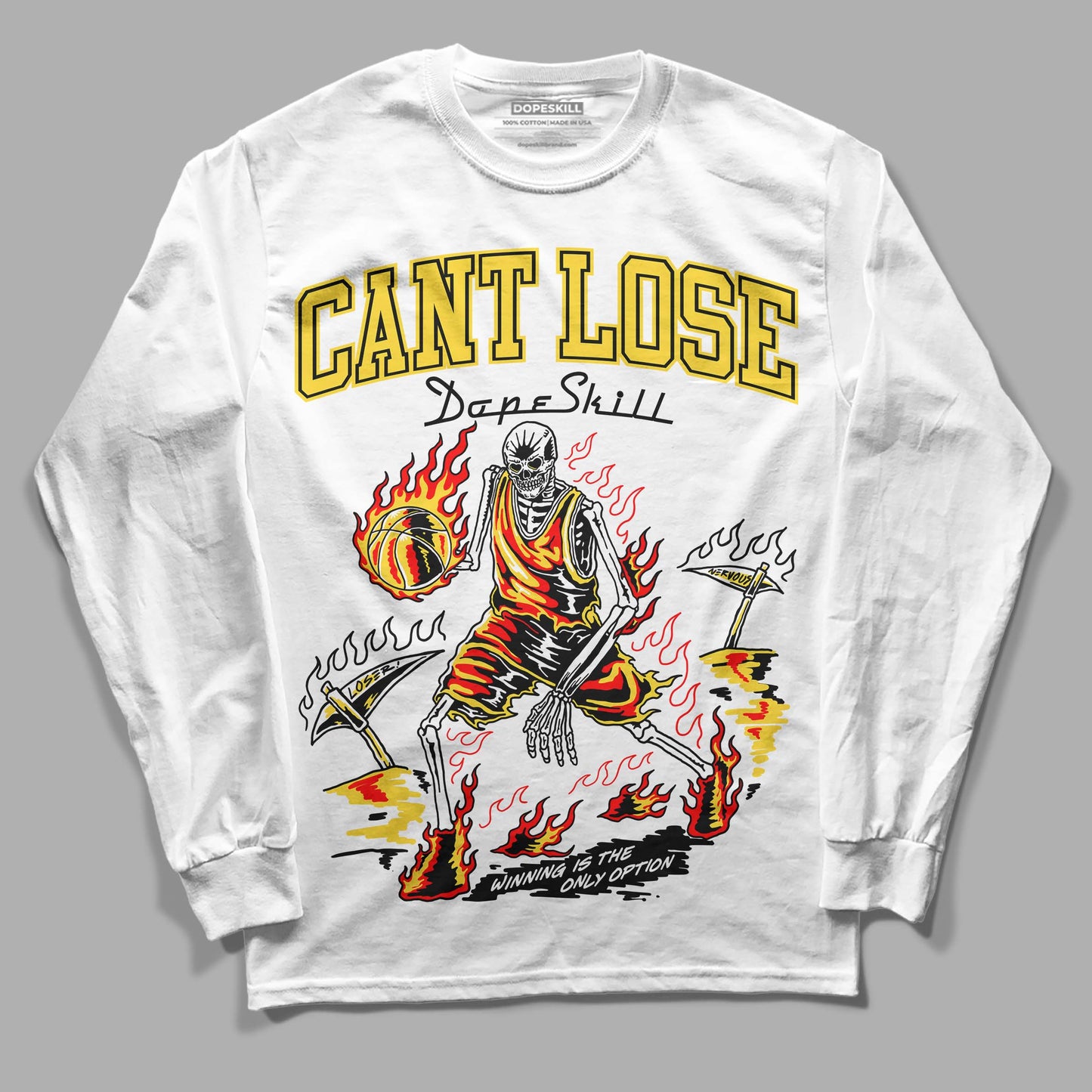 Black Tour Yellow AJ 4 Thunder DopeSkill Long Sleeve T-Shirt Cant Lose Graphic
