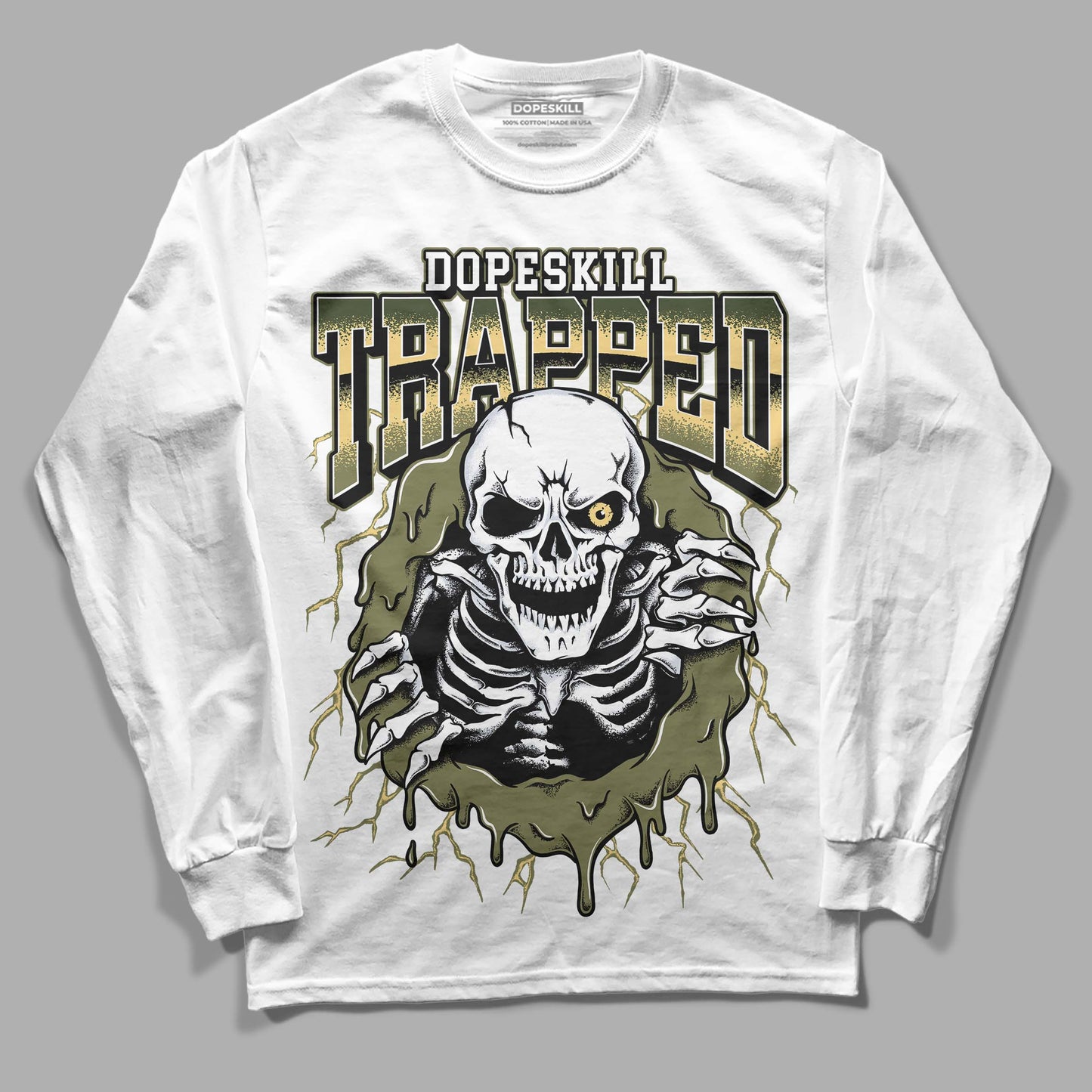 Craft Olive 4s DopeSkill Long Sleeve T-Shirt Trapped Halloween Graphic
