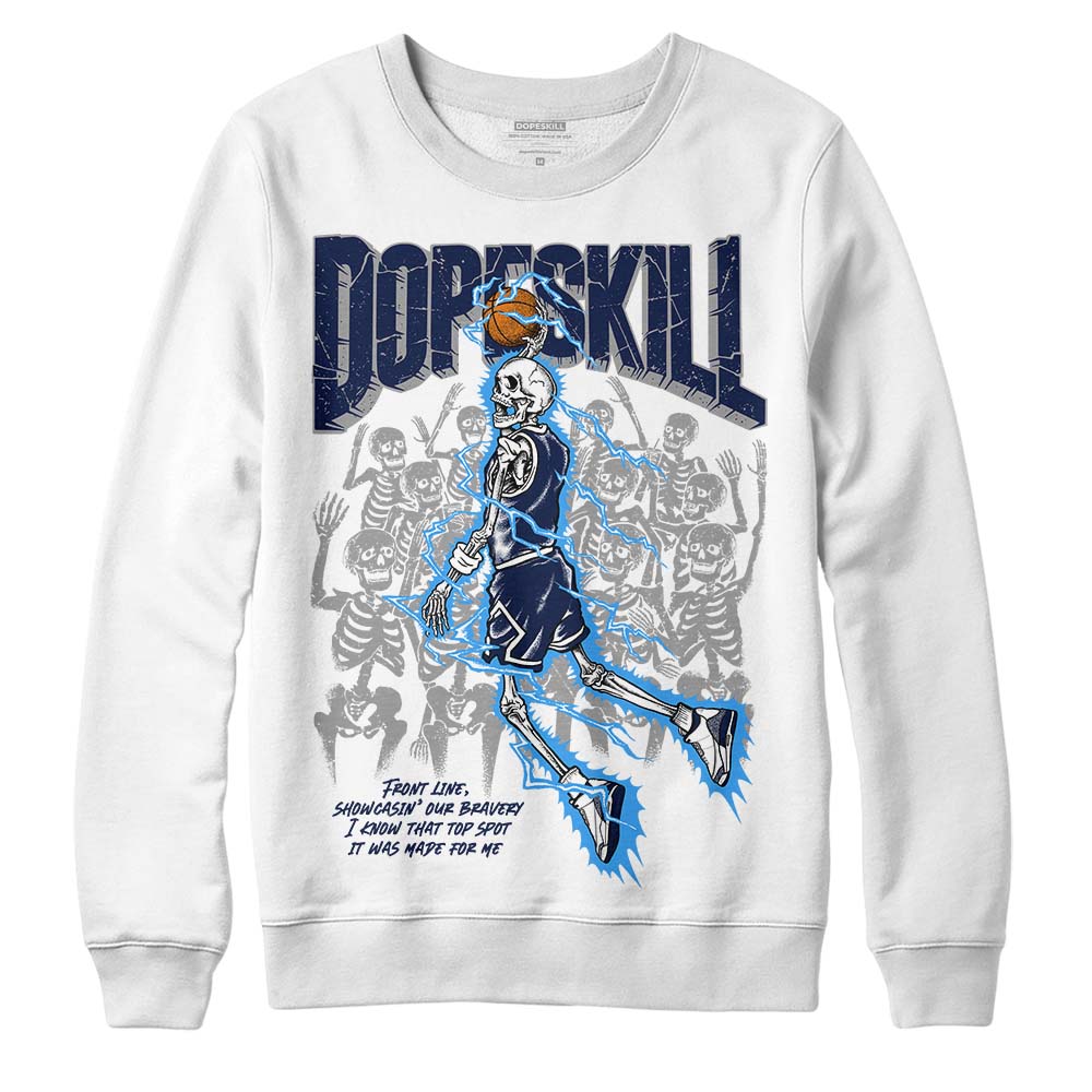 AJ Spizike White Obsidian DopeSkill Sweatshirt Thunder Dunk Graphic