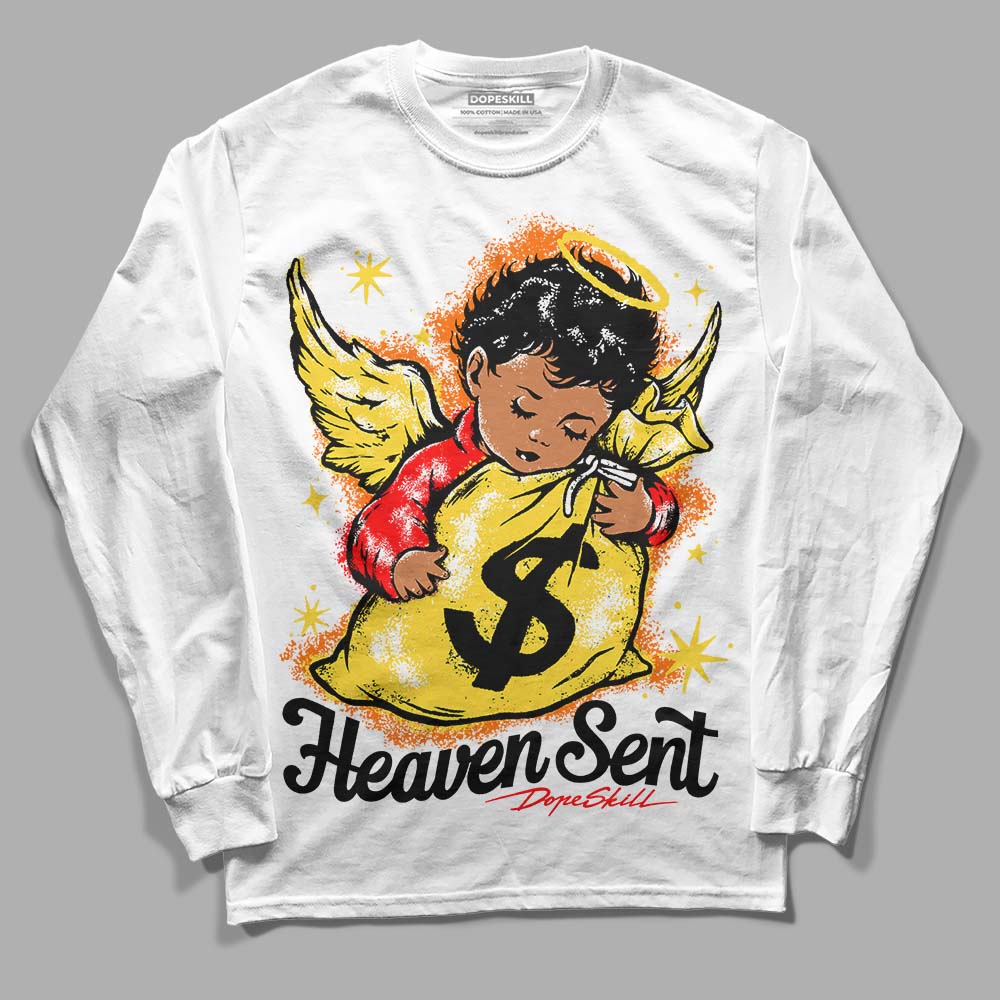 Black Tour Yellow AJ 4 Thunder DopeSkill Long Sleeve T-Shirt Heaven Sent Graphic