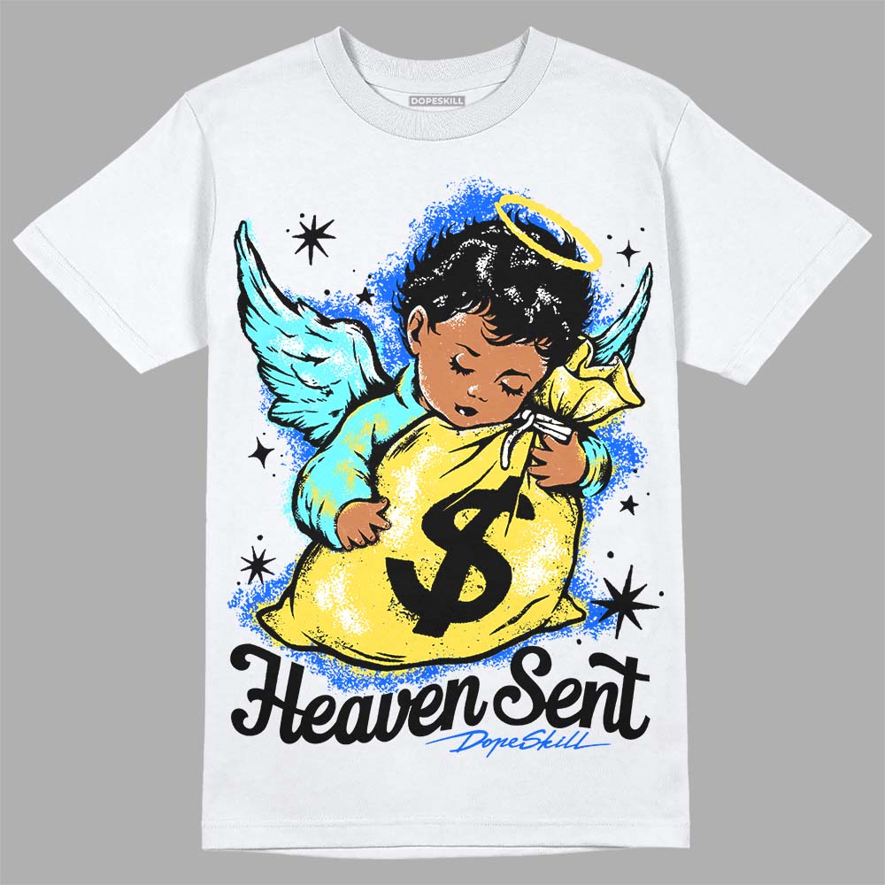 Aqua 5s DopeSkill T-Shirt Heaven Sent Graphic