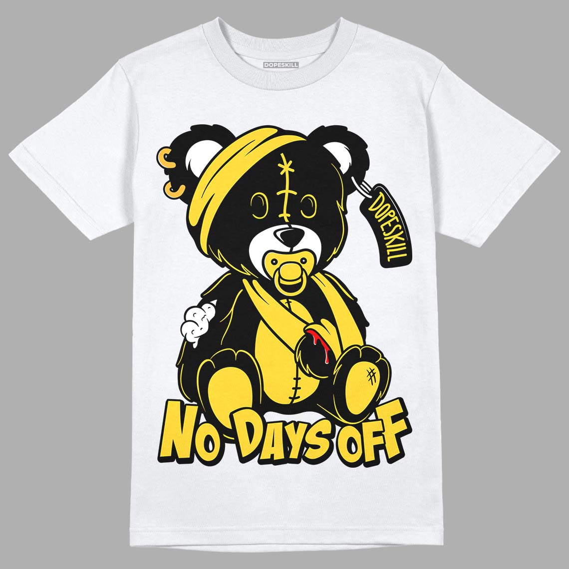 Black Tour Yellow AJ 4 Thunder DopeSkill T-Shirt Hurt Bear Graphic