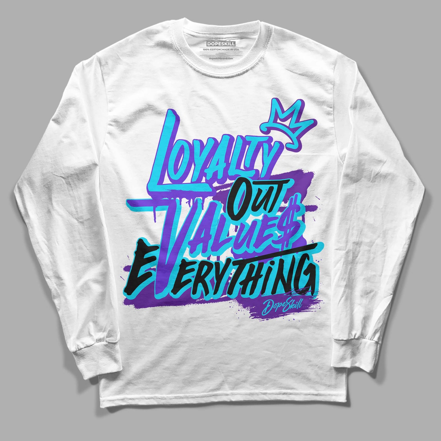 Aqua 6s DopeSkill Long Sleeve T-Shirt LOVE Graphic