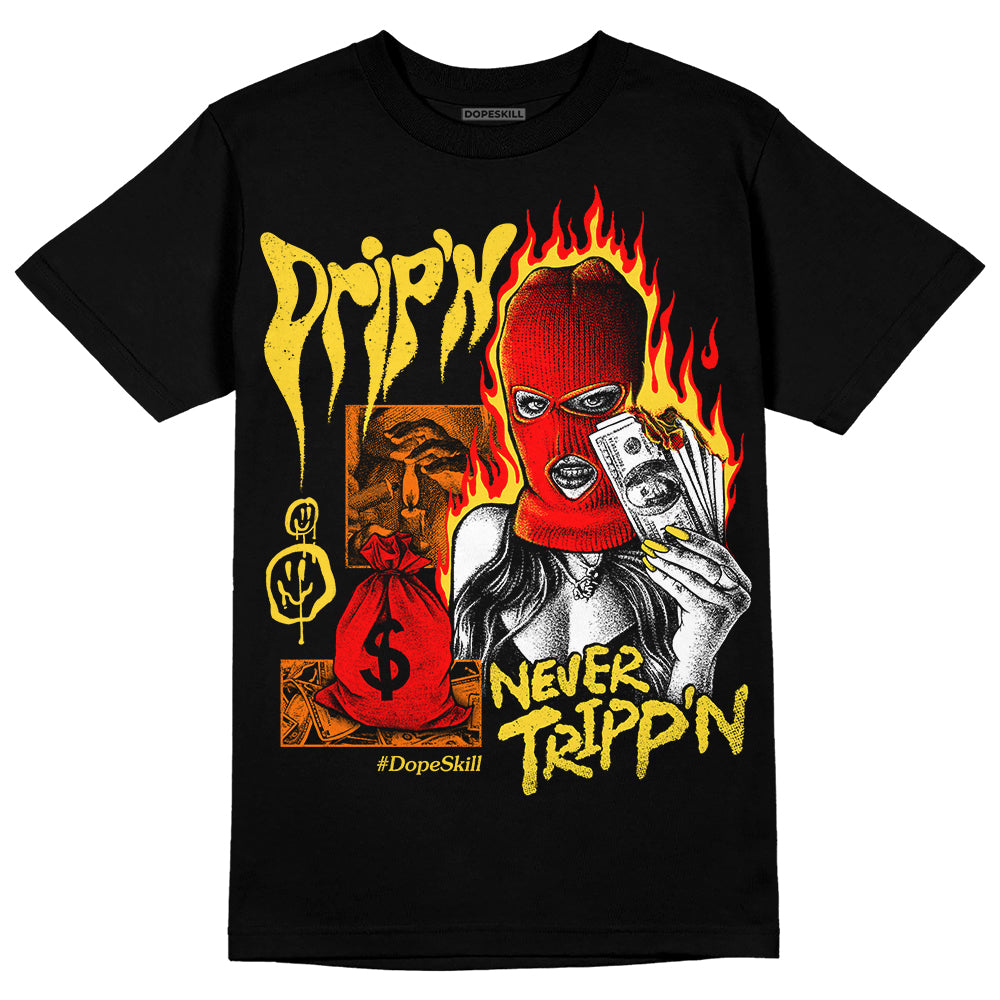 Black Tour Yellow AJ 4 Thunder DopeSkill Unisex T-Shirt Drip'n Never Tripp'n Graphic