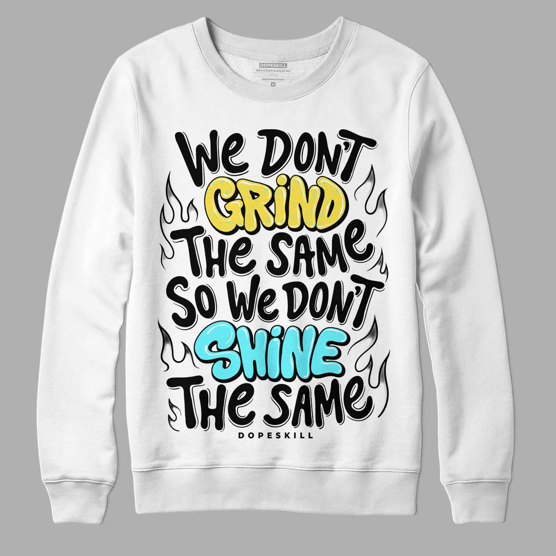 Aqua 5s DopeSkill Sweatshirt Grind Shine Graphic