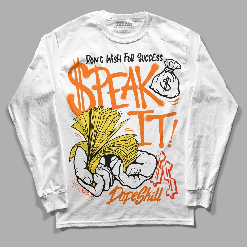 Black Tour Yellow AJ 4 Thunder DopeSkill Long Sleeve T-Shirt Speak It Graphic