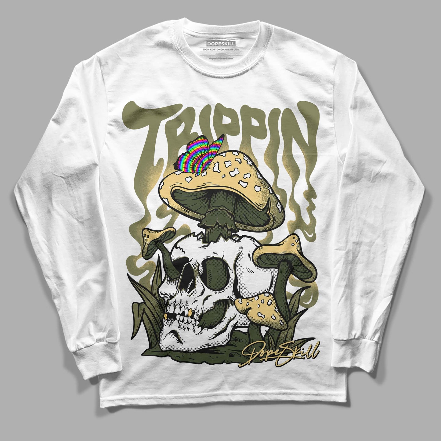 Craft Olive 4s DopeSkill Long Sleeve T-Shirt Trippin Graphic
