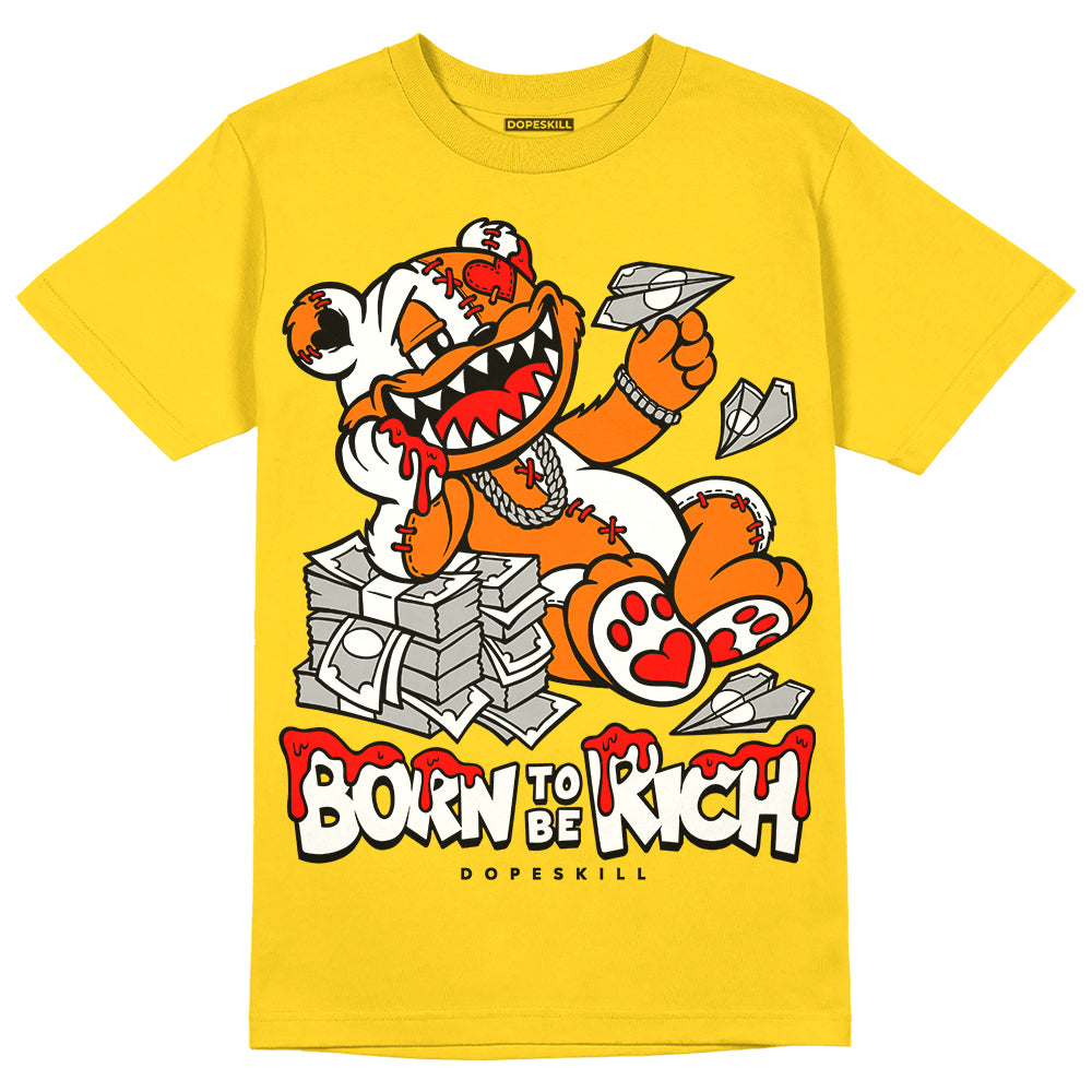 Black Tour Yellow AJ 4 Thunder DopeSkill Unisex T-Shirt Born To Be Rich Graphic