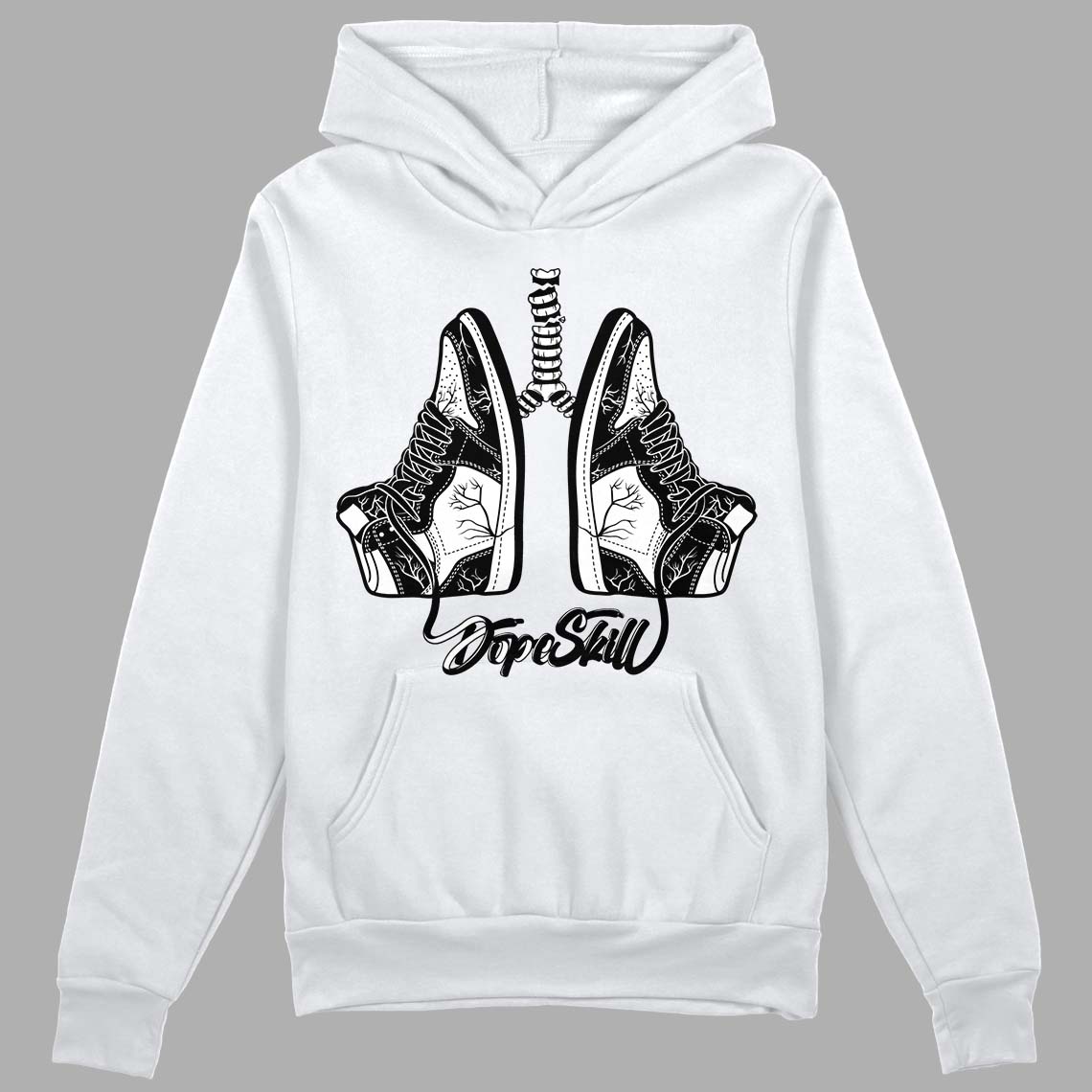 85 Black White 1s DopeSkill Hoodie Sweatshirt Breathe Graphic