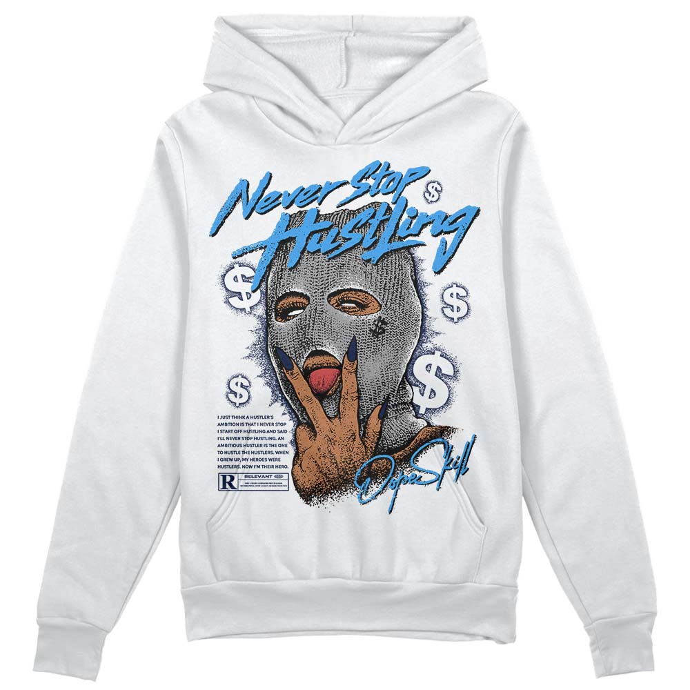 AJ Spizike White Obsidian DopeSkill Hoodie Sweatshirt Never Stop Hustling Graphic