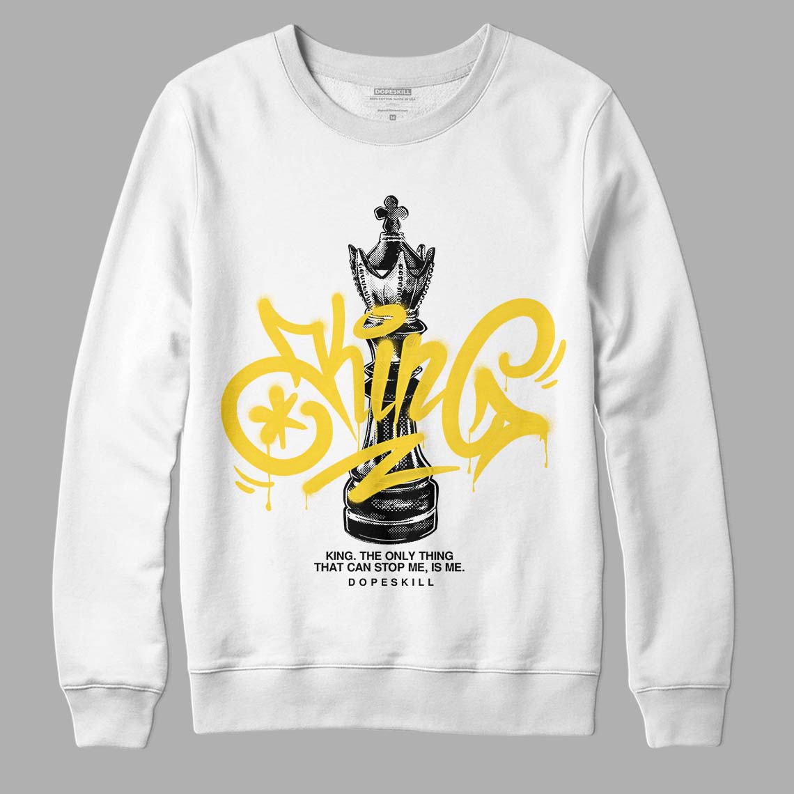 Black Tour Yellow AJ 4 Thunder DopeSkill Sweatshirt King Chess Graphic