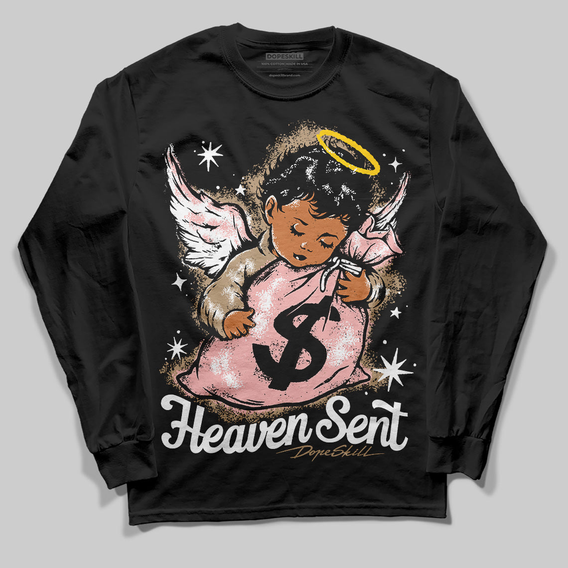 AIR FORCE 1 LINEN DopeSkill Long Sleeve T-Shirt Heaven Sent Graphic