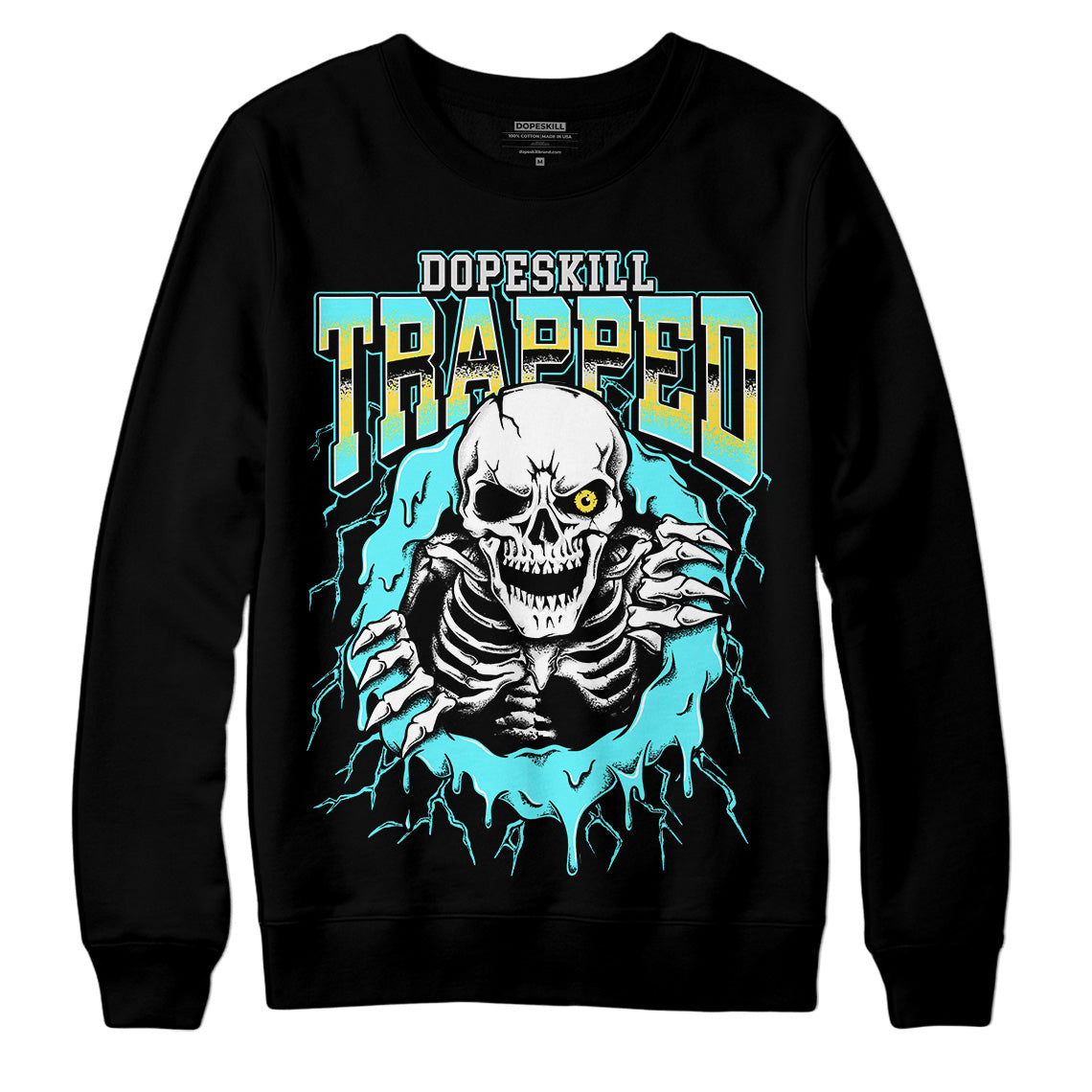 Aqua 5s DopeSkill Sweatshirt Trapped Halloween Graphic