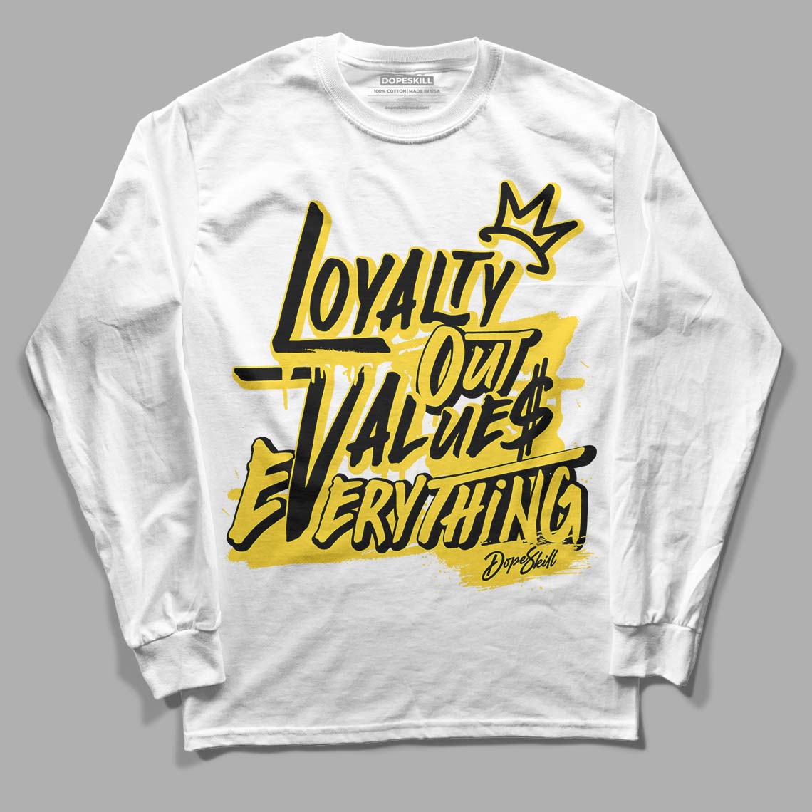 Black Tour Yellow AJ 4 Thunder DopeSkill Long Sleeve T-Shirt LOVE Graphic