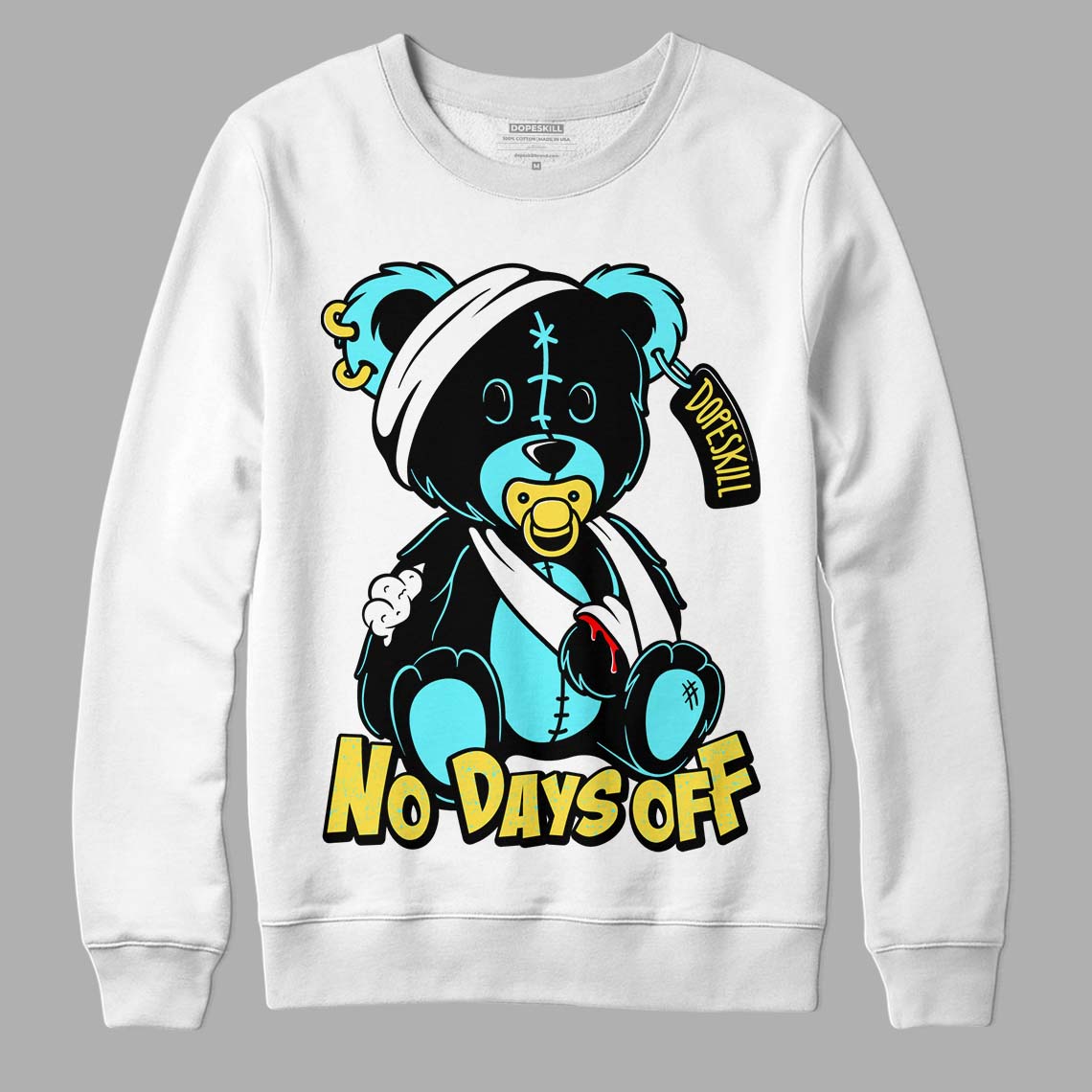 Aqua 5s DopeSkill Sweatshirt Hurt Bear Graphic