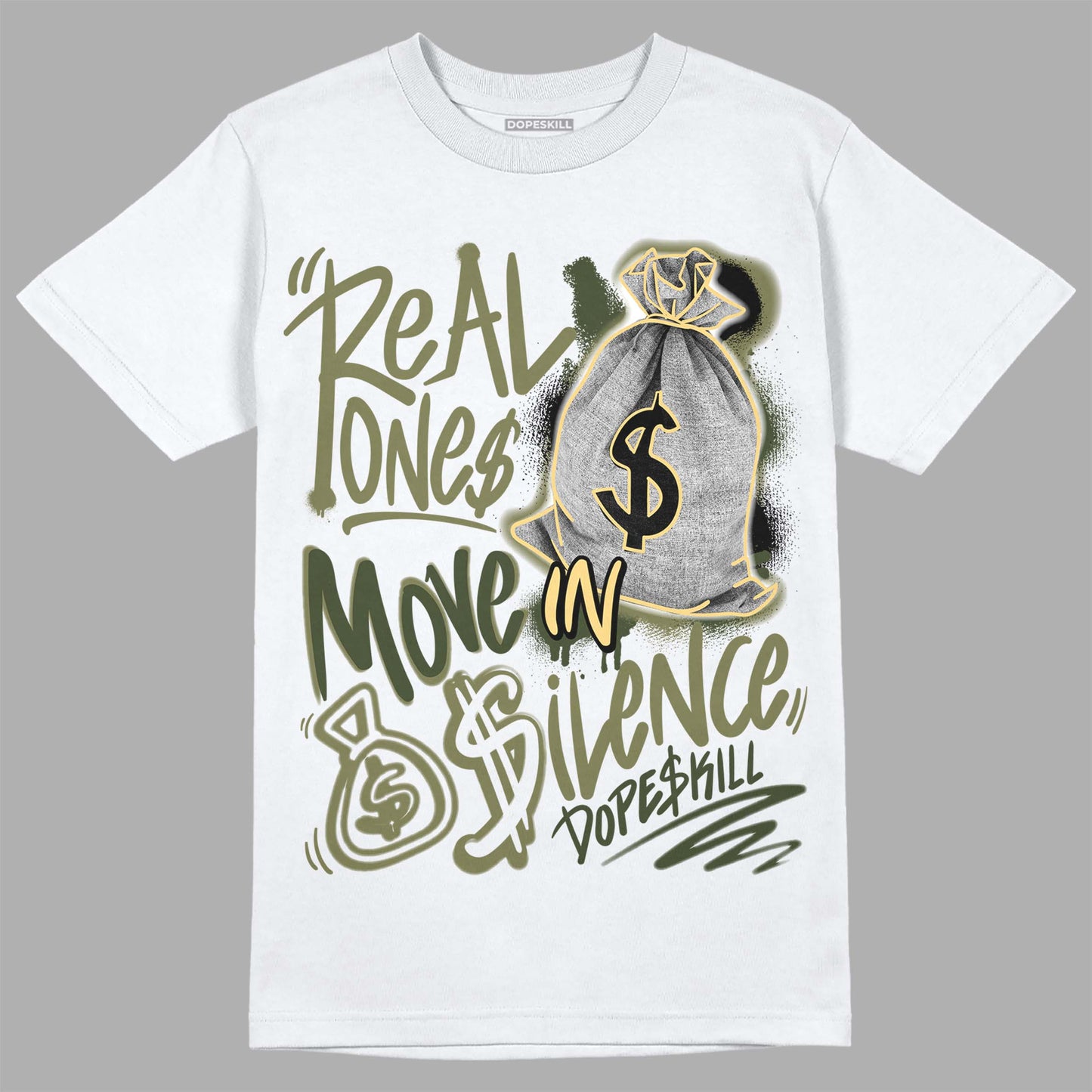 Craft Olive 4s DopeSkill T-Shirt Real Ones Move In Silence Graphic