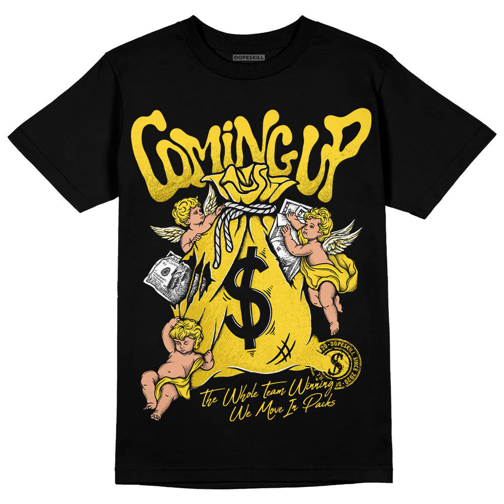 Black Tour Yellow AJ 4 Thunder DopeSkill T-Shirt Money Bag Coming Up Graphic