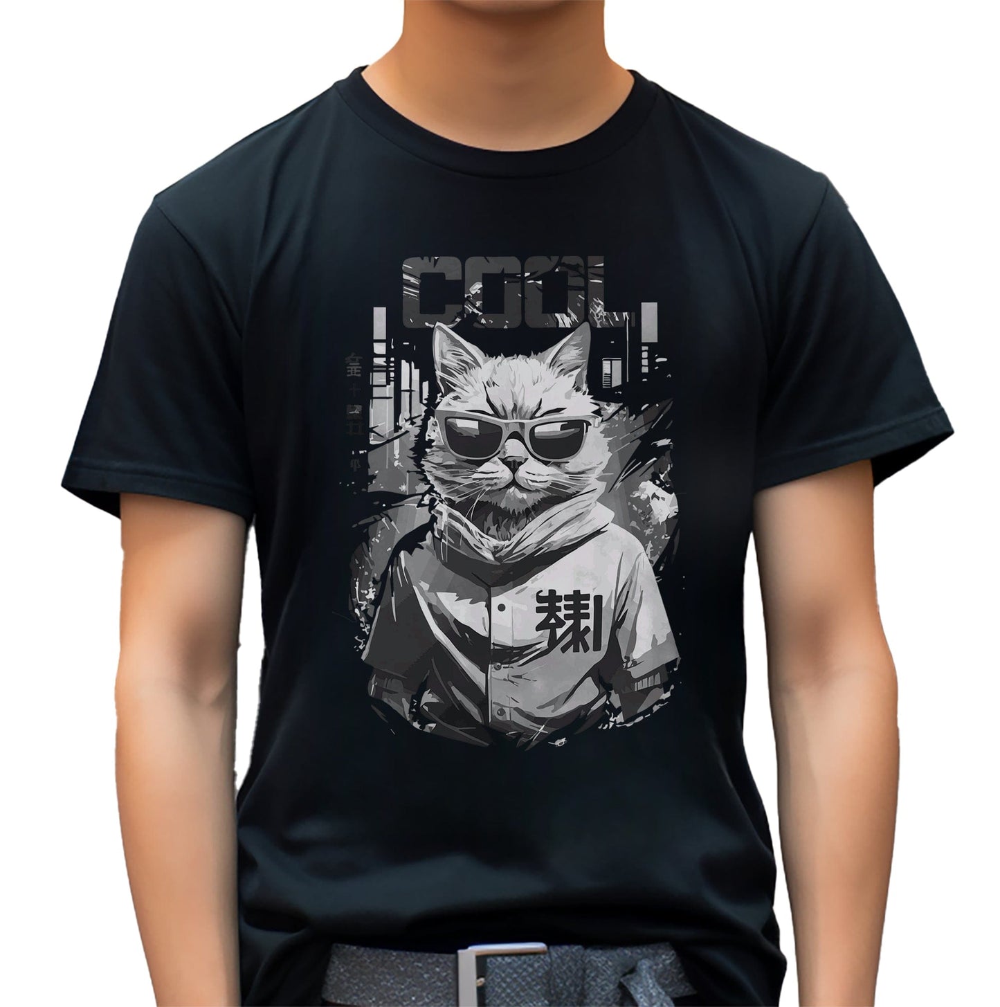 Cool Tokio Cat Anime T-shirt