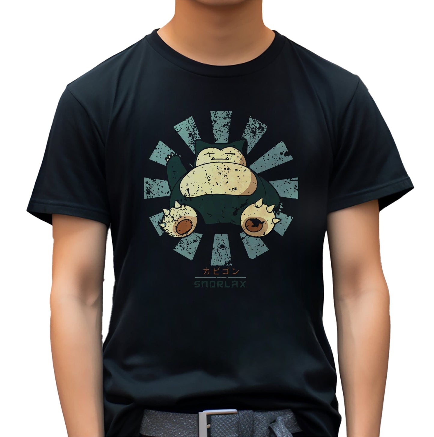 Snorlax Anime Circle T-Shirt