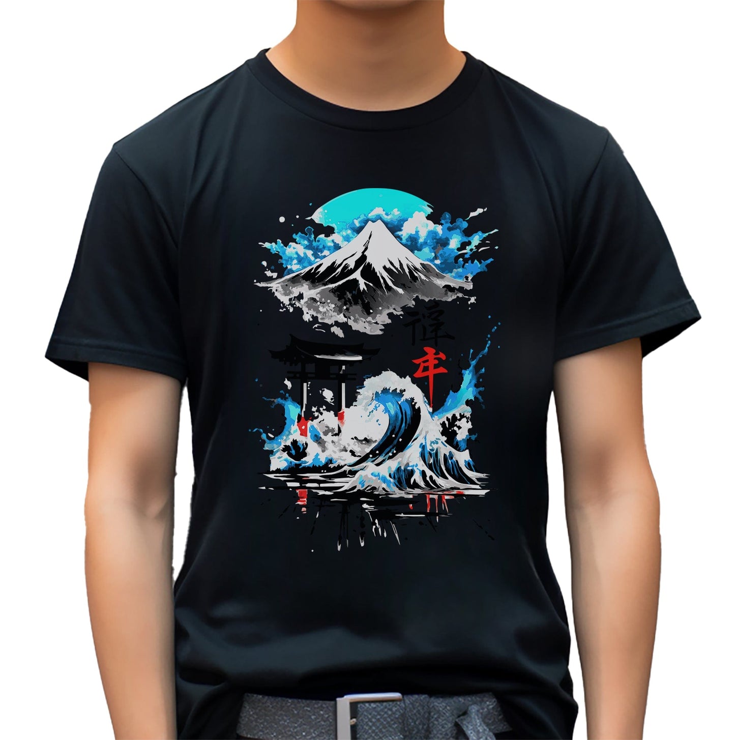 Mountain Water Anime T-shirt