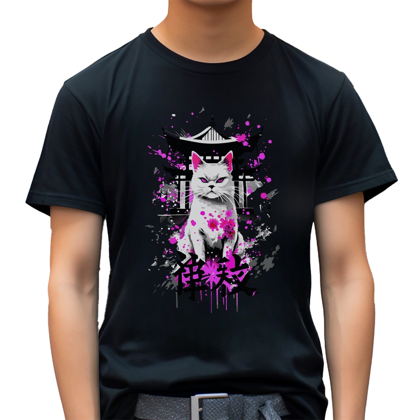 White Cat Anime t-shirt Purrfectly