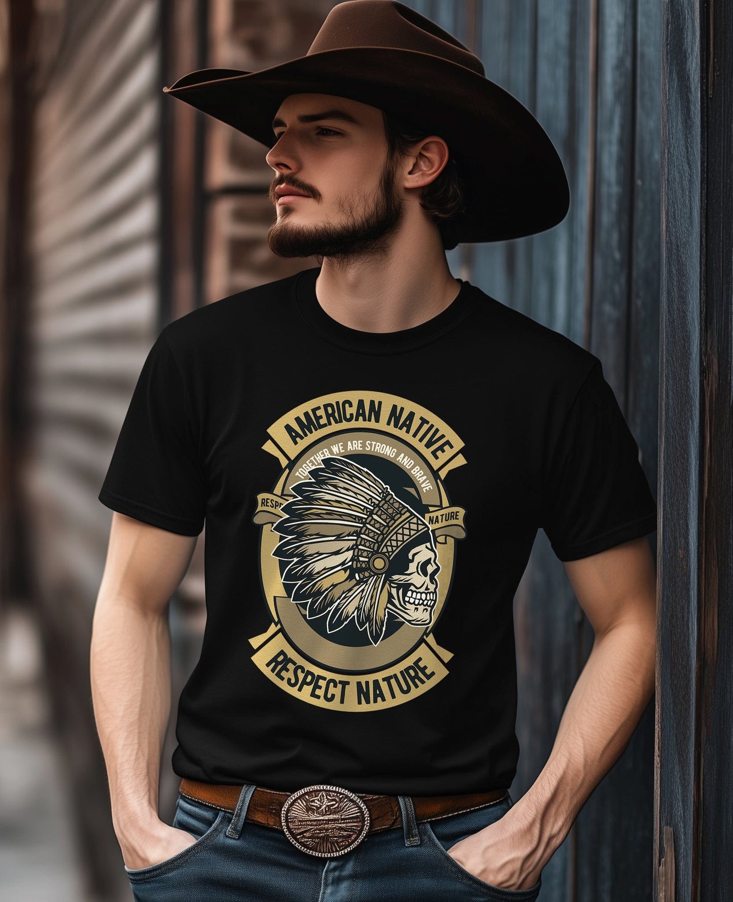 American Native Skeleton T-Shirt