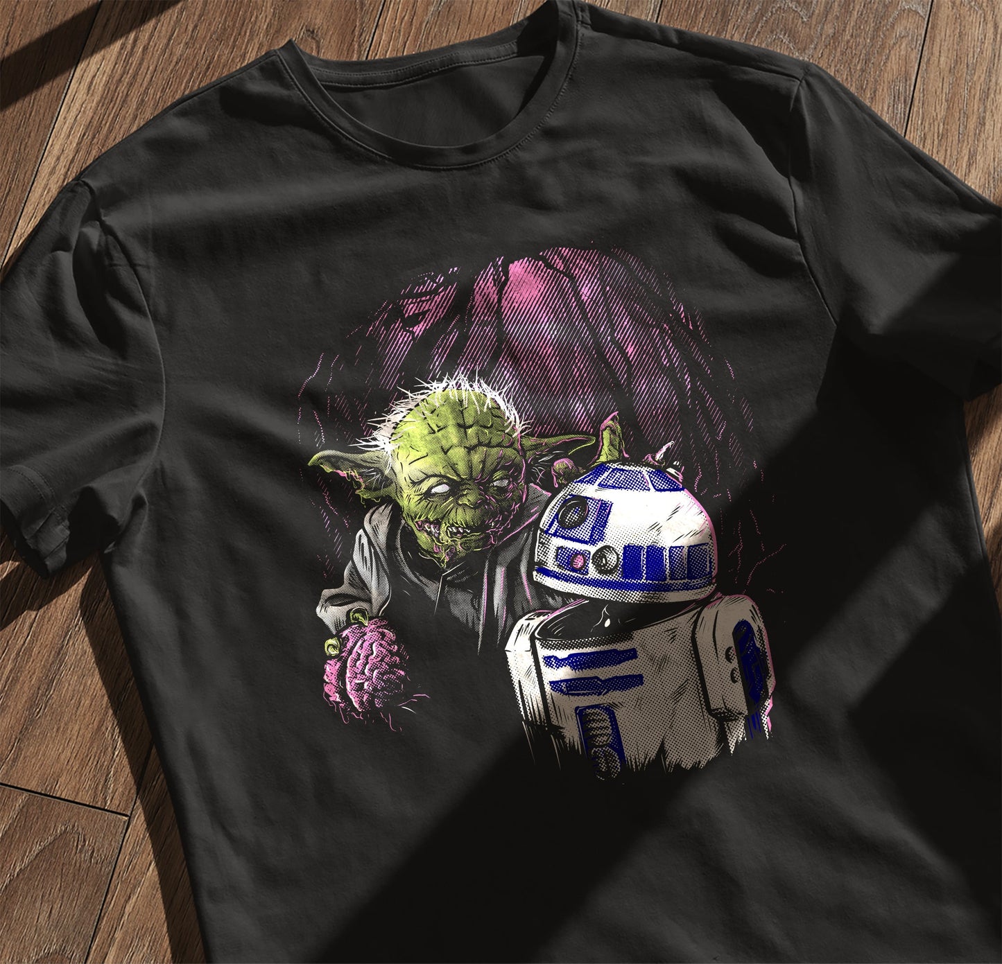 Zombie Yoda & R2-D2 t-shirt