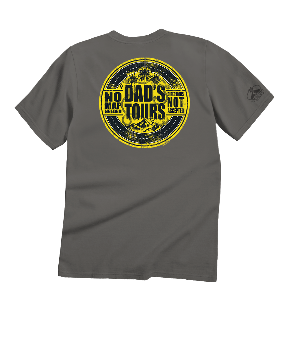 Dads Tours No Map - Crater Dyed® Short Sleeve Crewneck T-Shirt