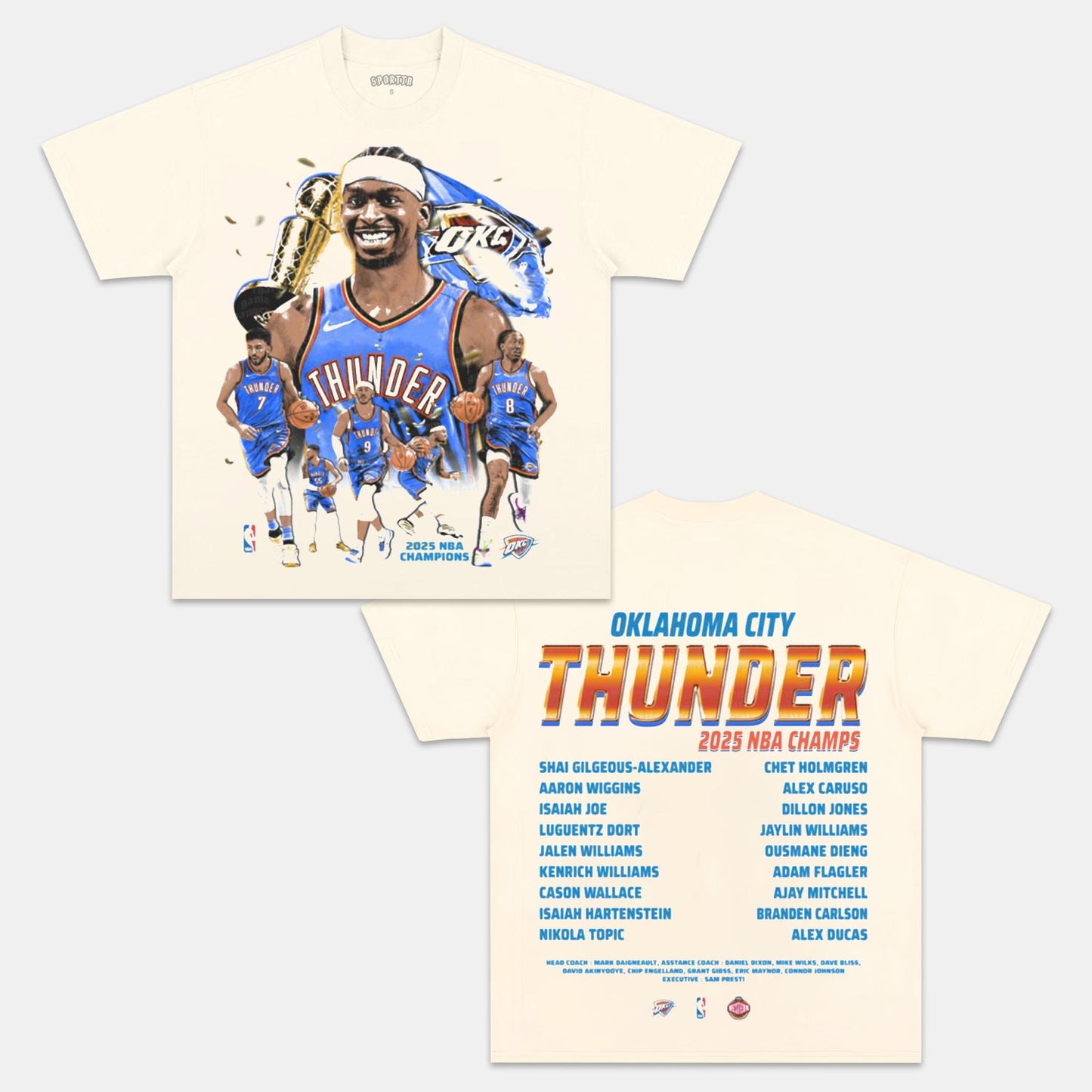2025 OKLAHOMA CITY THUNDER CHAMPS TEE 6.24