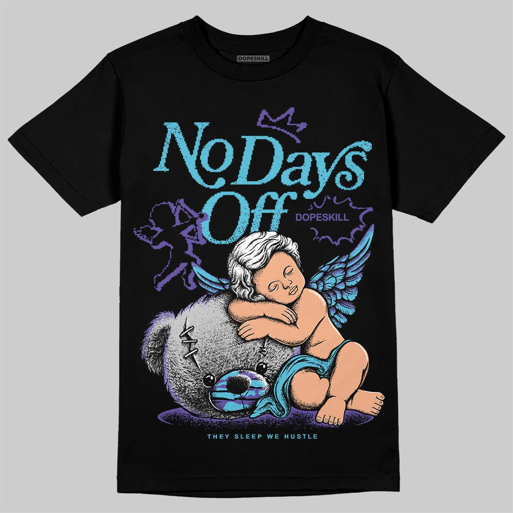 Aqua 8s DopeSkill T-Shirt New No Days Off Graphic