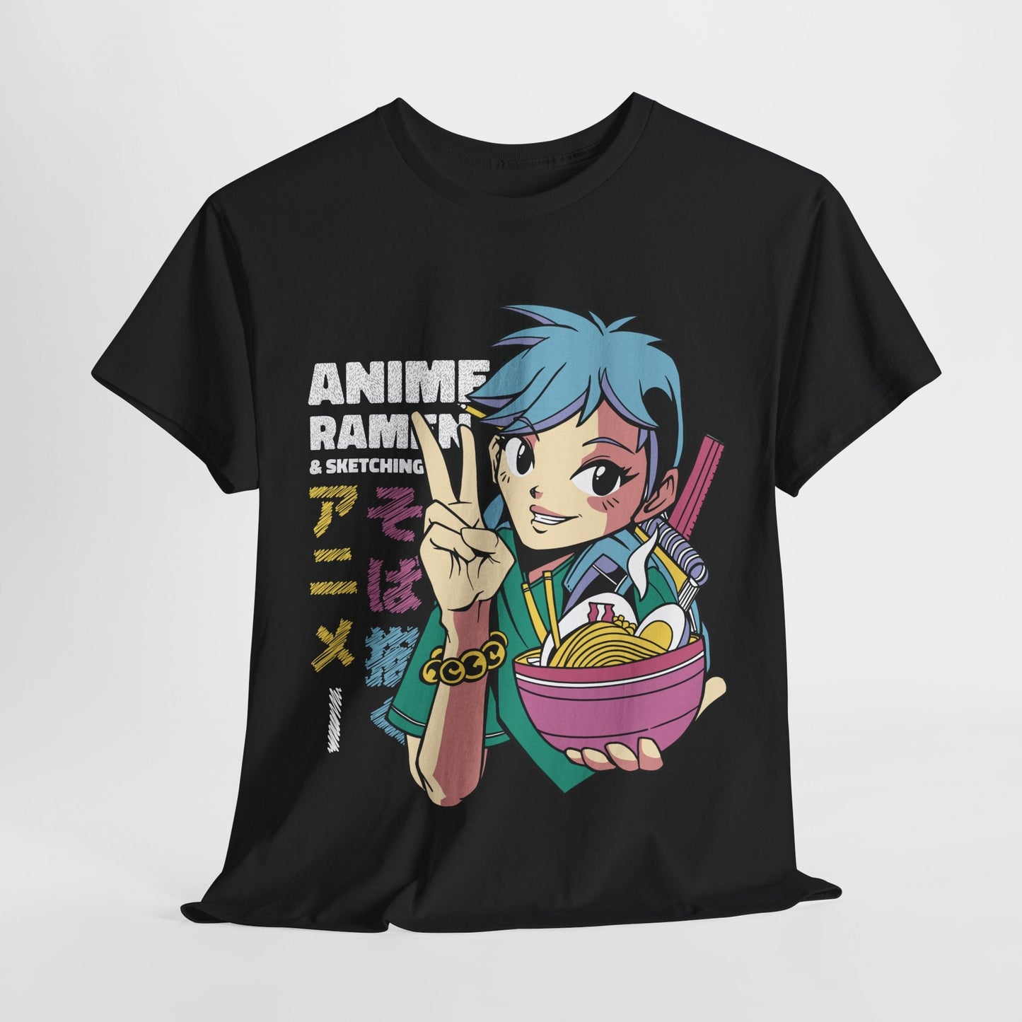 Anime Ramen & Sketching Shirt Anime Graphic Tee