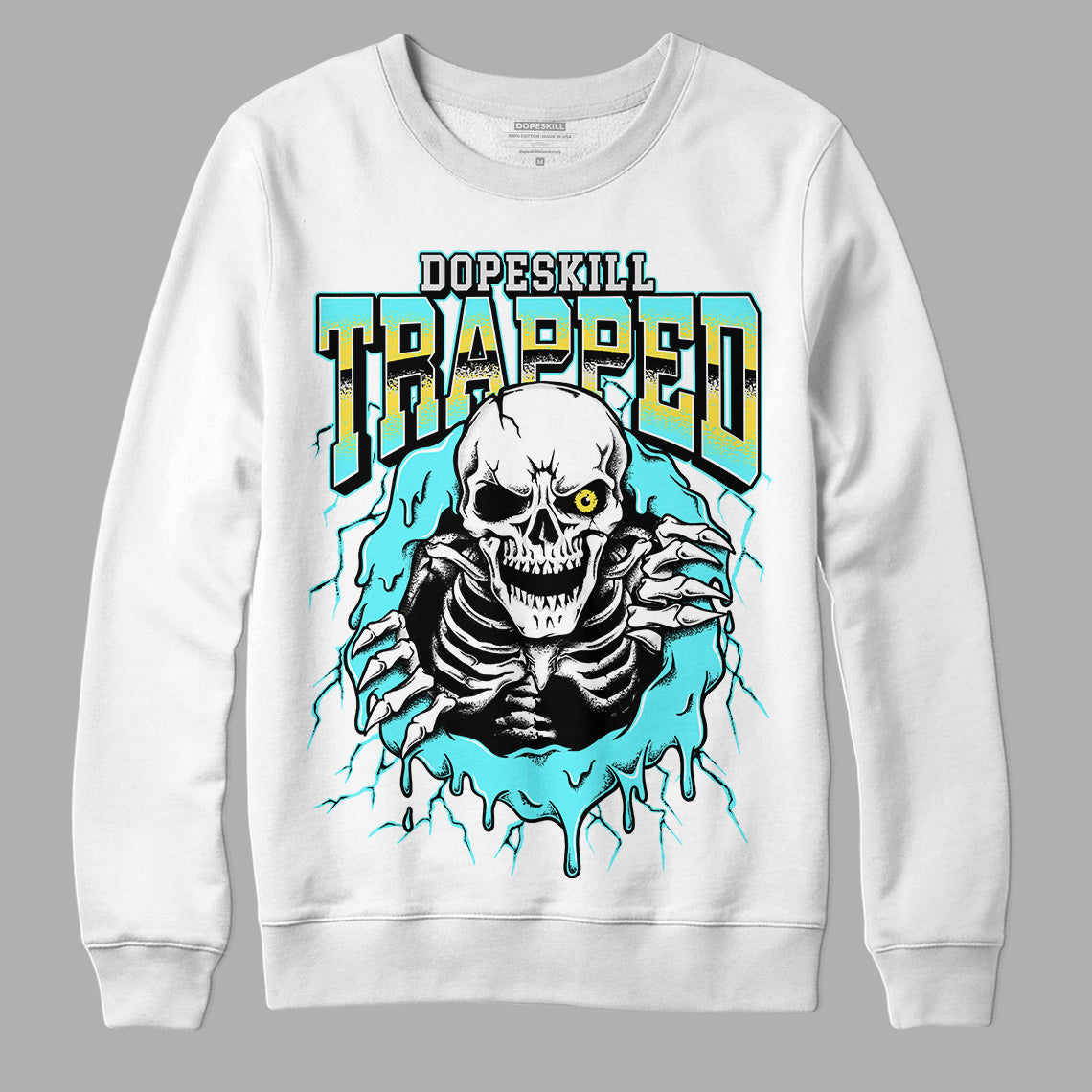 Aqua 5s DopeSkill Sweatshirt Trapped Halloween Graphic