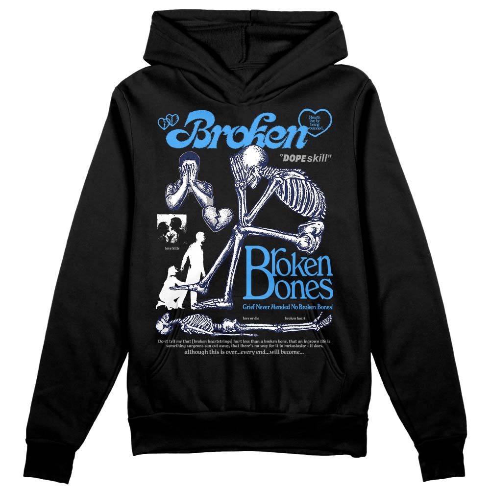 AJ Spizike White Obsidian DopeSkill Hoodie Sweatshirt Broken Bones Graphic