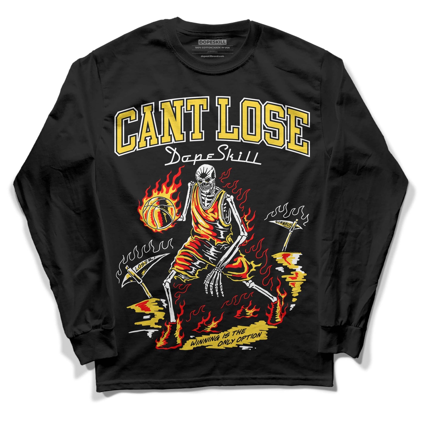 Black Tour Yellow AJ 4 Thunder DopeSkill Long Sleeve T-Shirt Cant Lose Graphic