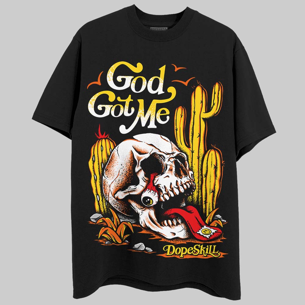 Black Tour Yellow AJ 4 Thunder DopeSkill Unisex T-Shirt God Got Me Graphic