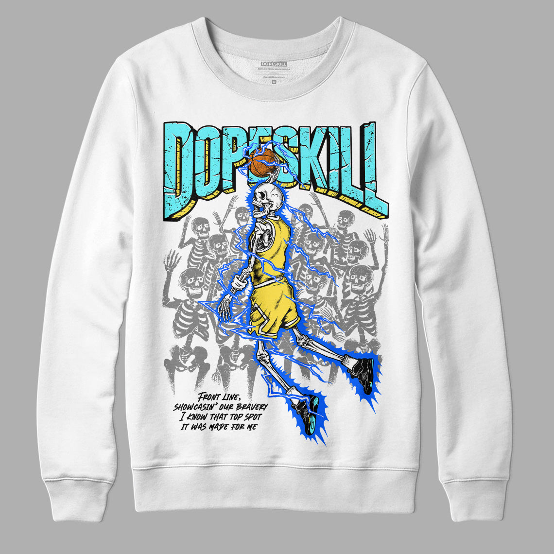 Aqua 5s DopeSkill Sweatshirt Thunder Dunk Graphic