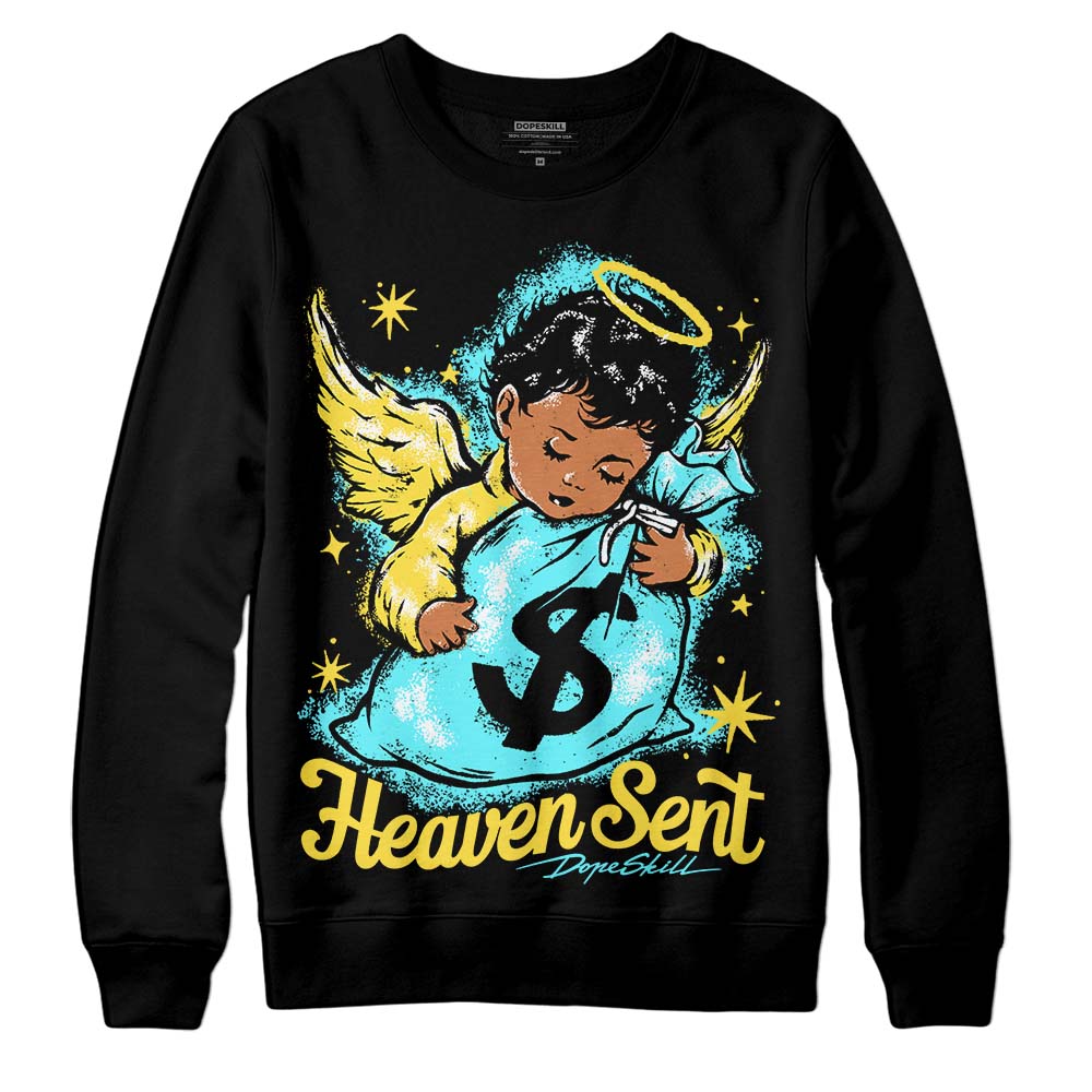 Aqua 5s DopeSkill Sweatshirt Heaven Sent Graphic