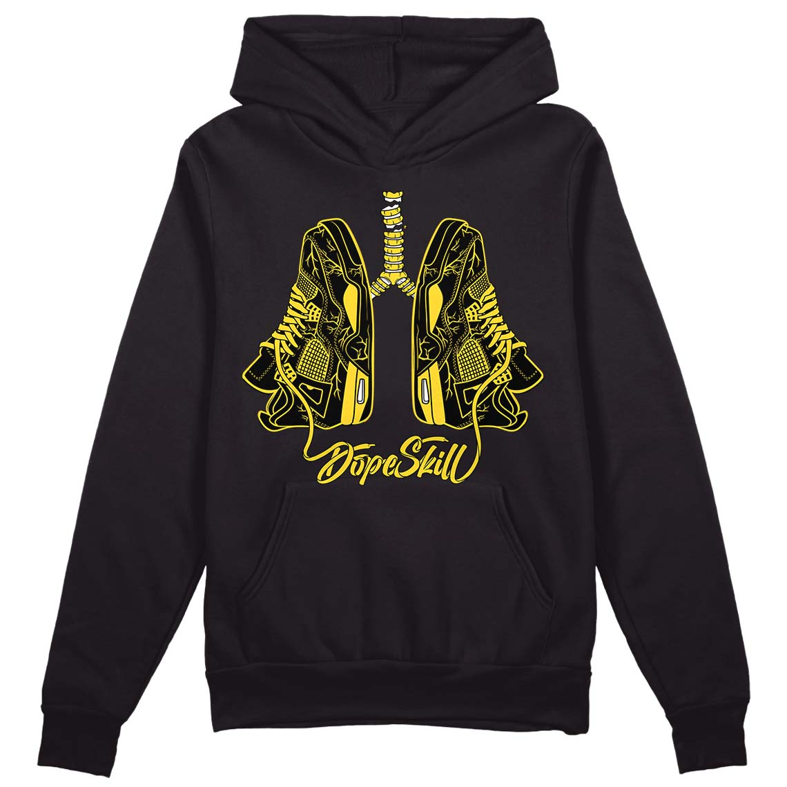 Black Tour Yellow AJ 4 Thunder DopeSkill Hoodie Sweatshirt Breathe Graphic