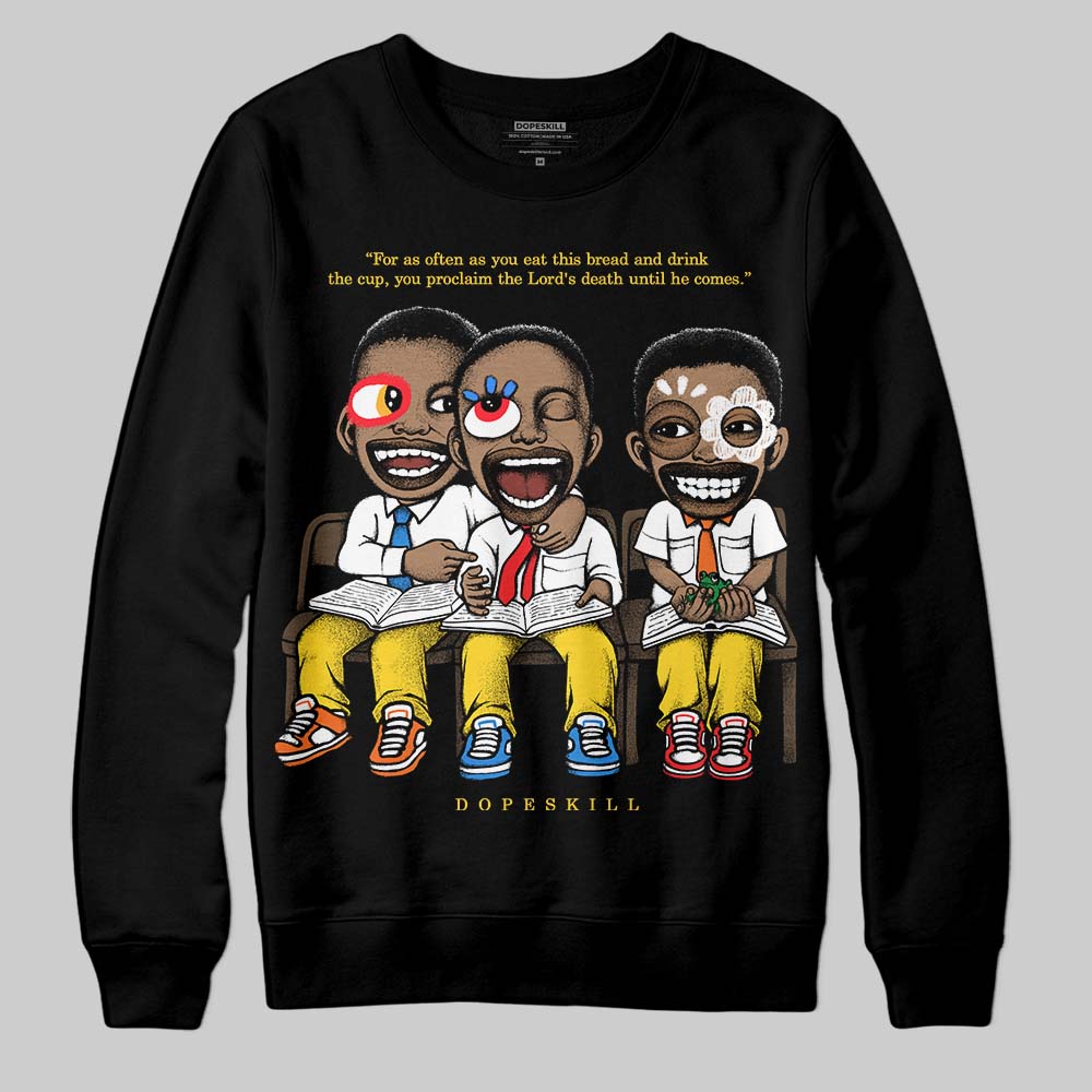 Black Tour Yellow AJ 4 Thunder DopeSkill Sweatshirt First Sunday Graphic